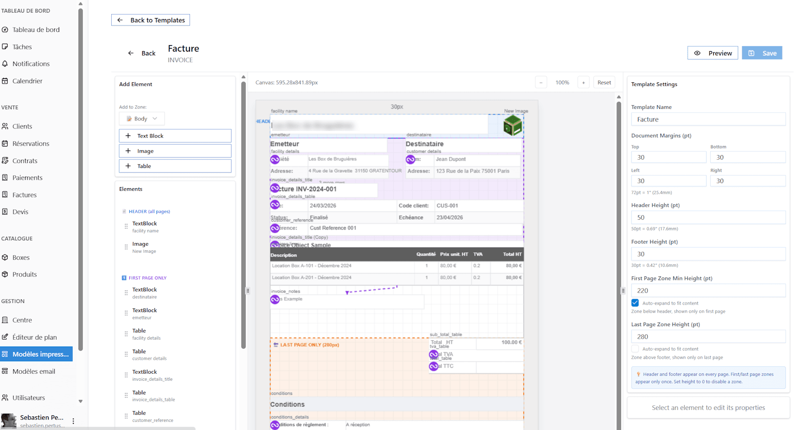 Modèles de documents
